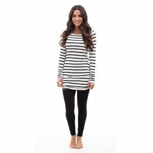 Myobe Black & White Striped Tunic